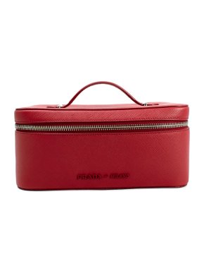 Prada Red Grained Leather Vanity Bag