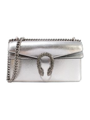 Gucci Silver Small Rectangular Dionysus Shoulder Bag