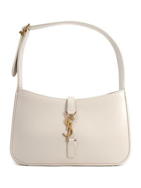 Saint Laurent Cream Le  5 À 7 Shoulder Bag