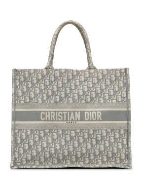 Dior Grey Large Oblique Book Tote