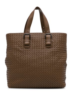 Bottega Veneta Brown Intrecciato Leather Tote Bag