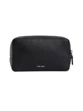 Prada Unisex Black Saffiano Leather Small Clutch Bag