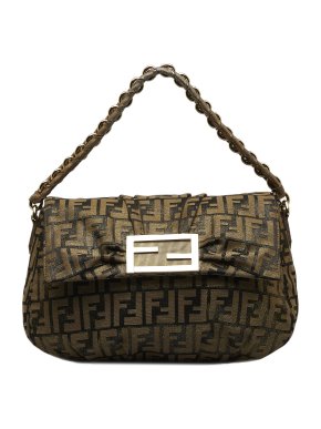 Fendi Monogram Zucca Mia Large Baguette Bag