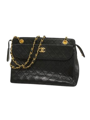 Chanel Vintage Black Pocket Tote Bag