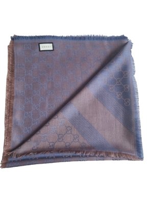 Gucci Monogram Guccissima Reversible Wool Scarf