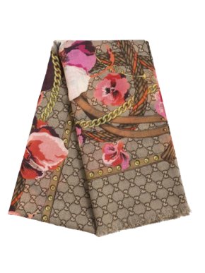 Gucci Oshibana Panshie Floral Scarf