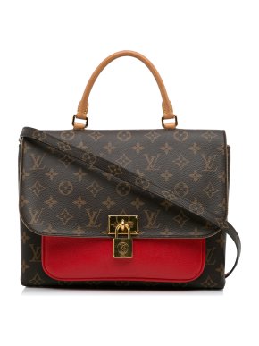 Louis Vuitton Brown and Red Monogram Marignan Bag