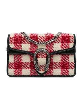 Gucci Red Super Mini Tweed Dionysus Crossbody Bag