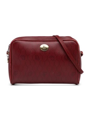 Dior Vintage Red Honeycomb Crossbody Bag