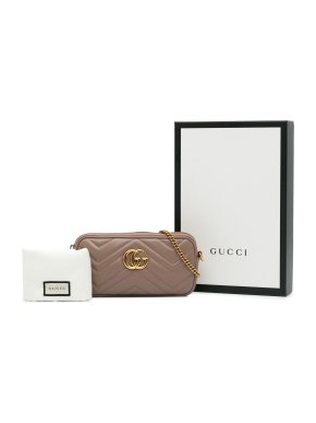 Gucci Nude Mini Marmont Matelasse Crossbody Bag