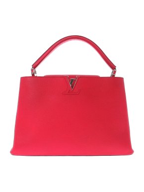 Louis Vuitton Red Taurillon Capucines Bag