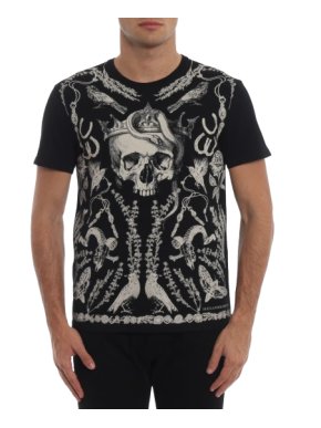 Alexander McQueen Black Skull Printed T-shirt