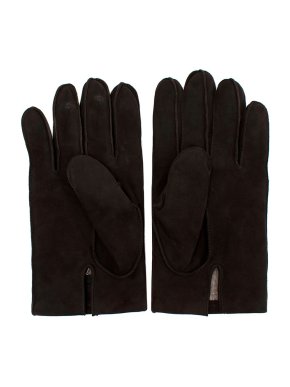 Berluti Brown Lambskin Cashmere Lined Gloves 1