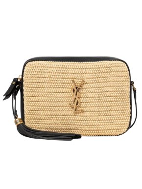 Saint Laurent Raffia  Lou Camera Bag