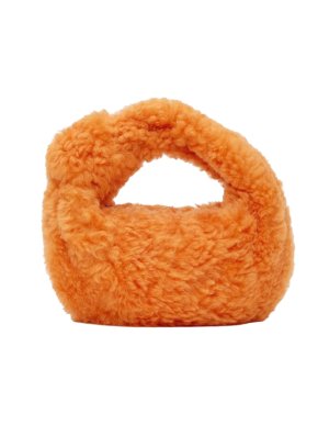 Bottega Veneta Orange Shearling  Mini Jodie