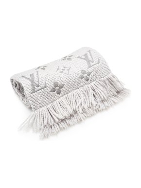 Louis Vuitton Grey Logomania Wool Scarf