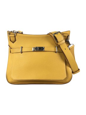 Hermes Jypsiere 34 in Yellow Clemence Leather with Palladium Hardware