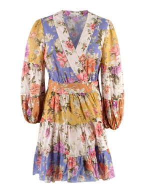 Zimmermann Zimmerman Multicoloured Floral Pattie Wrap Dress