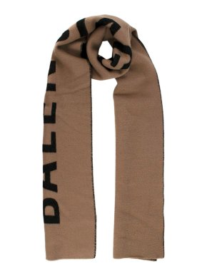 Balenciaga Brown & Black Cashmere Blend Scarf