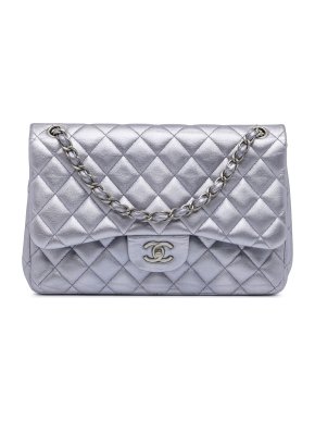 Chanel Metallic Lilac Classic Jumbo Double Flap Bag