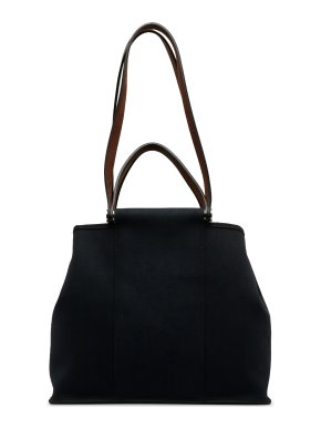 Hermes Black Canvas Cabag Elan