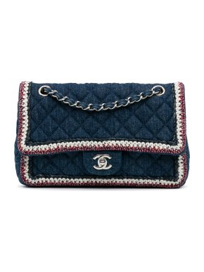 Chanel Denim Quilted Single Flap Bag