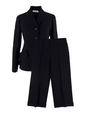 Dior Black Wool Blend Blazer and Culottes