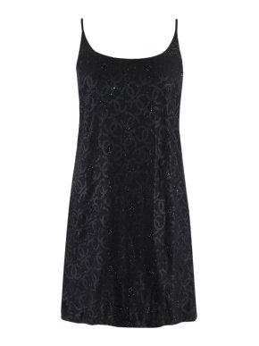 Chanel Crystal Embellished and Faux Pearl Back Detail  Mini Dress