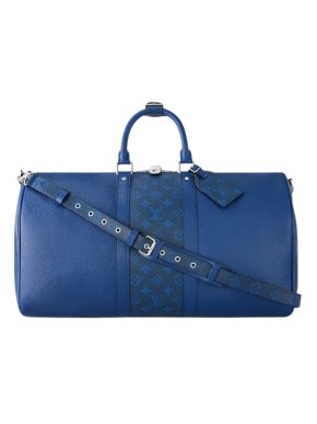 Louis Vuitton Blue Taigarama Keepall Bandouliere 50