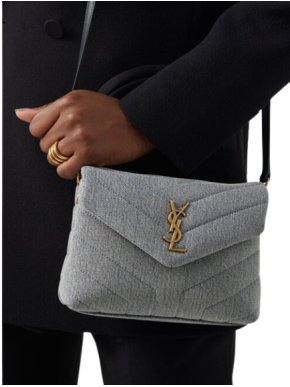 Saint Laurent Loulou Toy Quilted-Denim Cross-Body Bag