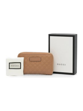 Gucci Nude Guccissima Zip Around Small Wallet