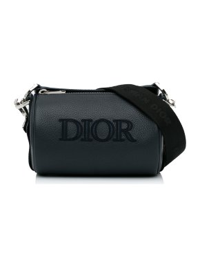 Dior Navy Mini Leather Roller Bag