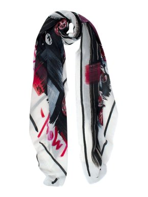 Chanel Tweed Print Cashmere Scarf