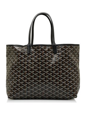 Goyard Black Goyardine Saint Louis PM Tote Bag