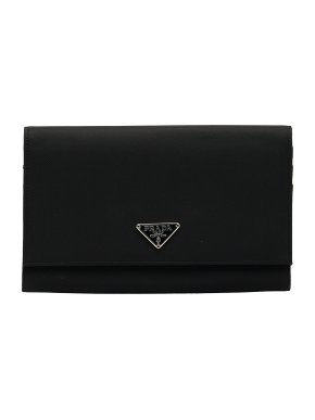 Prada Black Tessuto Long Wallet