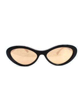 Chanel Black Cat Eye Sunglasses with Logo Detail