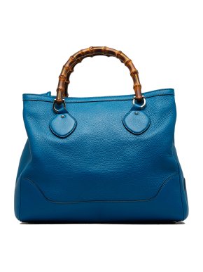 Gucci Blue Medium Bamboo Diana Tote Bag
