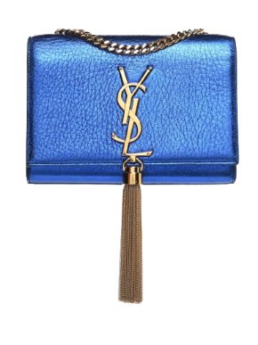 Saint Laurent Blue Kate Tassel Crossbody Bag