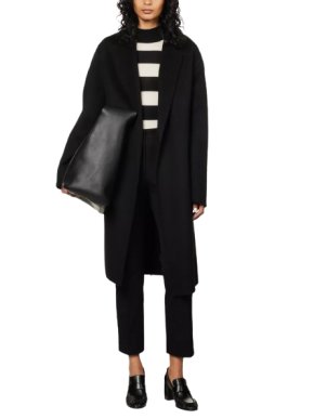 Joseph Black Cenda Cashmere Blend Coat