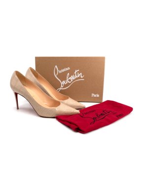 Christian Louboutin Kate Croc-Embossed Leather Pumps 100