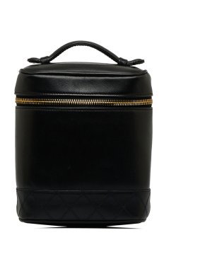 Chanel Black CC Lambskin Vanity Bag