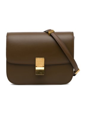 Celine Brown Medium Classic Box Bag