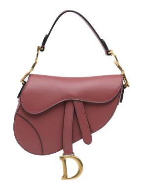Dior Red Mini Leather Saddle Bag