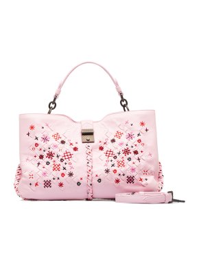 Bottega Veneta Pink Napoli Meadow Leather Shoulder Bag