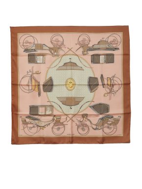 Hermes 'Les Voitures a Transformation' Silk Scarf