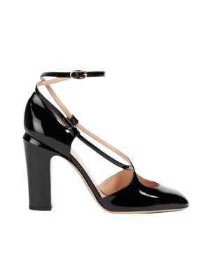 Valentino Black Patent Leather Tango Mary Jane Heels
