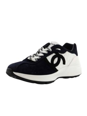 Chanel Black & White Low Top Sneakers