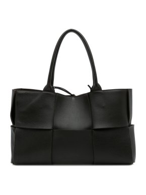 Bottega Veneta Chocolate Brown Maxi Intrecciato Small Arco Tote