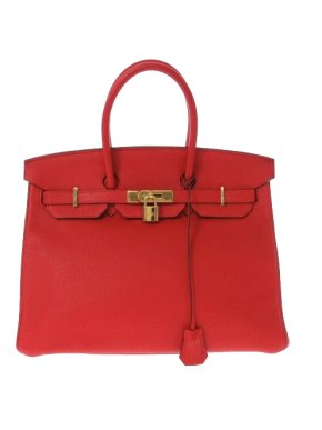 Hermes Birkin 35 Retourne in Red Togo Leather with Gold Hardware