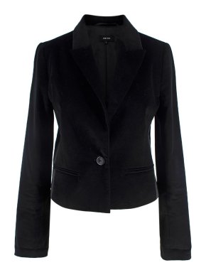 ME + EM Velvet Tux Cropped Blazer